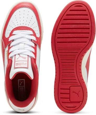 Puma California Pro sneakers wit rood Jongens Meisjes Imitatieleer Effen 39