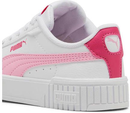 Puma Carina 2.0 sneakers wit lichtroze Jongens Meisjes Imitatieleer Effen 30 - Foto 3