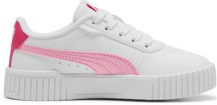 Puma Carina 2.0 sneakers wit lichtroze Jongens Meisjes Imitatieleer Effen 30 - Foto 3