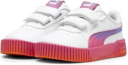 Puma Carina 2.0 Trolls sneakers wit fuchsia oranje Jongens Meisjes Suede 20