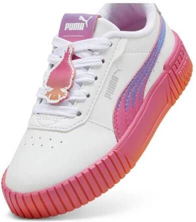 Puma Carina 2.0 Trolls sneakers wit fuchsia oranje Jongens Meisjes Suede 29 - Foto 1