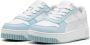 Puma Carina Street leren sneakers wit lichtblauw zilver Meisjes Leer Meerkleurig 35 - Thumbnail 3