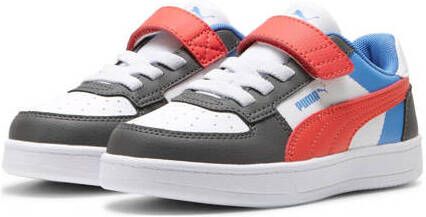 Puma Caven 2.0 Block sneakers wit rood blauw Jongens Meisjes Imitatieleer 29