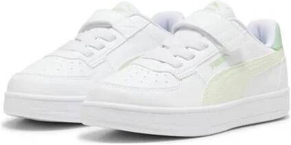 Puma Caven 2.0 sneakers wit lichtgroen groen Jongens Meisjes Imitatieleer 28