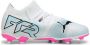 Puma Future 7 Match FG AG Junior voetbalschoenen wit zwart fuchsia Imitatieleer 32 - Thumbnail 3