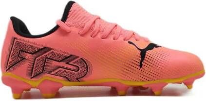 Puma Future 7 Play FG AG Jr. voetbalschoenen roze zwart oranje Jongens Meisjes Imitatieleer 37