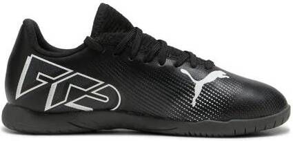 Puma Future 7 Play It Jr. zaalvoetbalschoenen zwart wit Imitatieleer 38