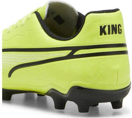 Puma King Match FG AG Junior voetbalschoenen geel zwart Jongens Meisjes Imitatieleer 28