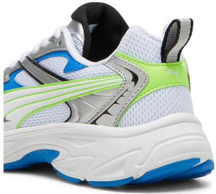 Puma Morphic sneakers wit blauw groen Jongens Meisjes Mesh Meerkleurig 35.5