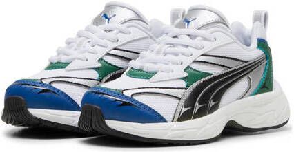 Puma Morphic Techie sneakers wit zwart groen Mesh Meerkleurig 28 - Foto 3