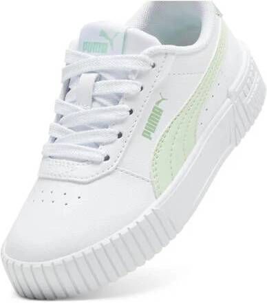 Puma Carina 2.0 sneakers wit lichtgroen Imitatieleer Effen 28 - Foto 4