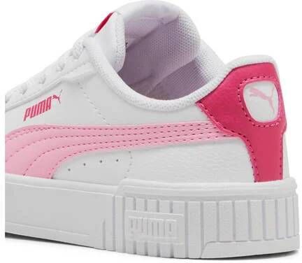 Puma Carina 2.0 sneakers wit lichtroze Jongens Meisjes Imitatieleer Effen 30 - Foto 4