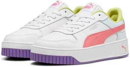 Puma Carina Street leren sneakers wit koraalrood paars Meisjes Leer 35.5 - Foto 3