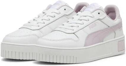 Puma Carina Street leren sneakers wit lila Meisjes Leer Meerkleurig 35.5 - Foto 5