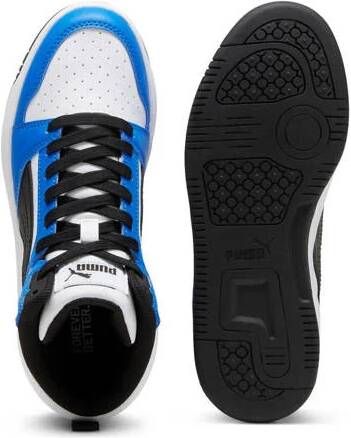 Puma Rebound v6 Mid V6 Mid sneakers wit zwart kobaltblauw Imitatieleer 35.5 - Foto 10