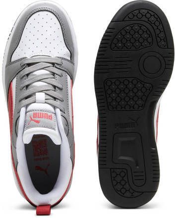Puma Rebound v6 Low V6 Lo sneakers grijs rood zwart Imitatieleer 35.5 - Foto 2