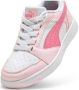 Puma Rebound V6 Lo sneakers wit roze lichtroze Jongens Meisjes Imitatieleer 31 - Thumbnail 4