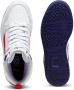 Puma Rebound v6 Mid V6 Mid sneakers lichtgrijs donkerblauw rood Jongens Meisjes Imitatieleer 39 - Thumbnail 4