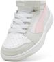 Puma Rebound V6 Mid sneakers wit grijs roze Jongens Meisjes Imitatieleer 35 - Thumbnail 3