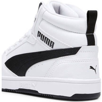 Puma Rebound v6 Mid V6 Mid sneakers wit zwart Jongens Meisjes Imitatieleer 36