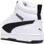Puma Rebound v6 Mid V6 Mid sneakers lichtgrijs donkerblauw rood Imitatieleer 39 - Thumbnail 4