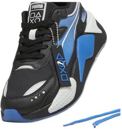 Puma RS-X Playstation sneakers zwart kobaltblauw wit Jongens Meisjes Mesh 38