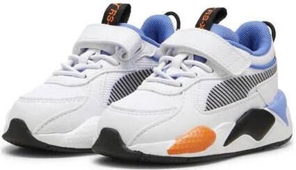 Puma RS-X sneakers wit lichtblauw oranje Jongens Meisjes Mesh Meerkleurig 21