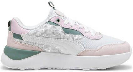 Puma Runtamed Platform sneakers lichtgrijs wit lila groen Jongens Meisjes Mesh 35.5