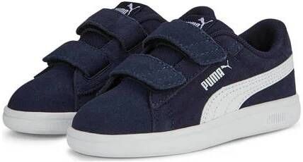 Puma Smash 3.0 SD V sneakers donkerblauw wit Jongens Meisjes Suede Logo 20