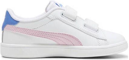 Puma Smash 3.0 sneakers wit lila blauw Jongens Meisjes Imitatieleer Meerkleurig 34 - Foto 3