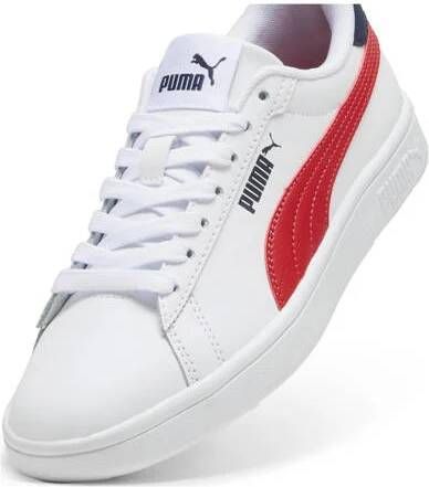 Puma Smash 3.0 sneakers wit rood donkerblauw Imitatieleer 35.5 - Foto 2