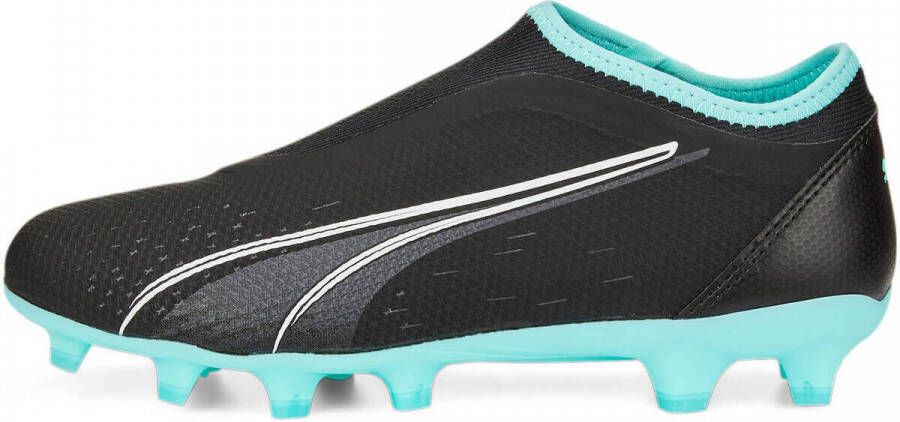 PUMA Ultra Match Veterloze Gras Kunstgras Voetbalschoenen (MG) Kids Zwart Wit Blauw - Foto 2