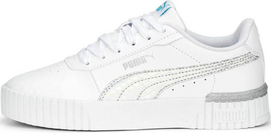Puma Carina 2.0 Mermaid sneakers wit blauw zilver Meisjes Imitatieleer 36 - Foto 3