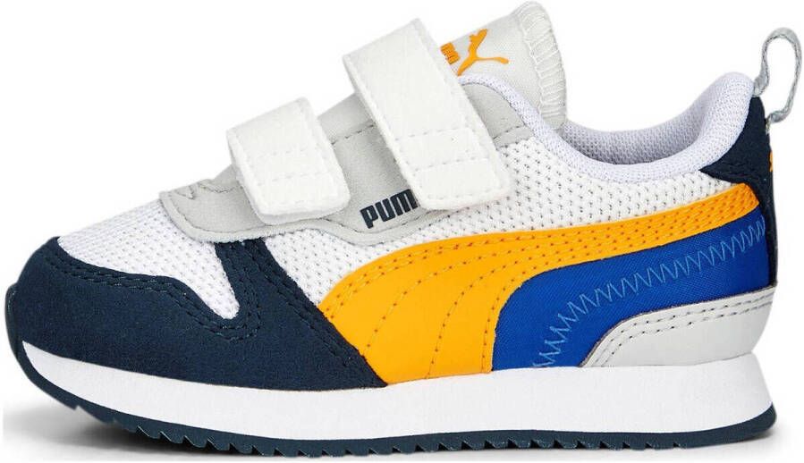 Puma R78 V Inf sneakers donkerblauw wit groen Jongens Meisjes Mesh Meerkleurig 22 - Foto 11