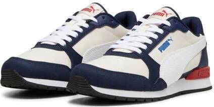 Puma ST Runner V3 sneakers ecru wit donkerblauw Jongens Meisjes Imitatieleer 35.5