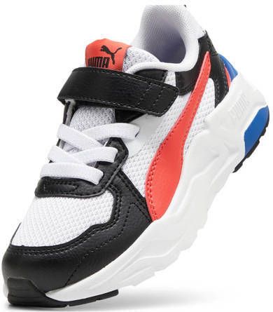 Puma Trinity Lite AC sneakers wit rood zwart Jongens Meisjes Mesh Meerkleurig 28