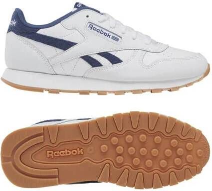 Reebok Classics Leather sneakers wit donkerblauw Jongens Meisjes Leer Effen 36.5
