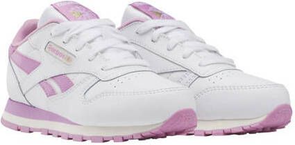 Reebok Classics Classic Leather sneakers wit roze Leer Effen 27