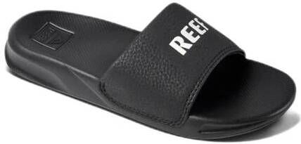 Reef Kids one slide badslippers zwart Rubber Logo 31