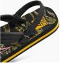 Reef Little Ahi teenslippers zwart groen Textiel 23 - Thumbnail 3