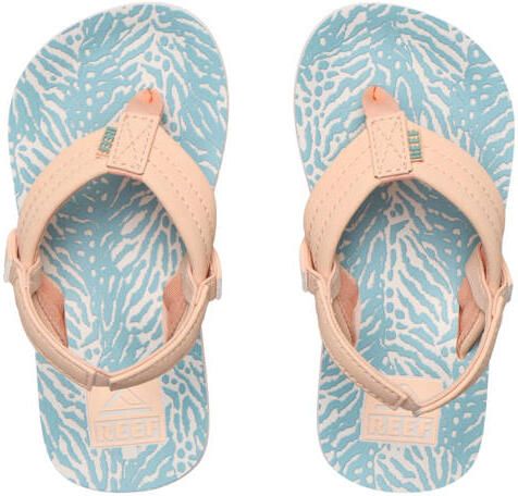 Reef teenslippers blauw koraal Polyurethaan All over print