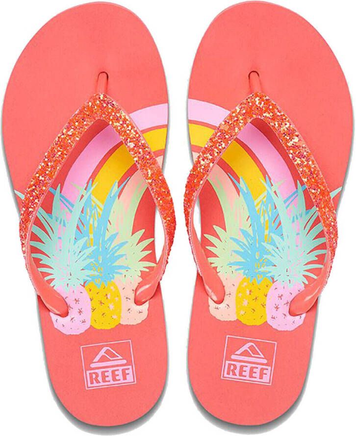Reef Kids Stargazer Prints teenslippers met glitters roze - Foto 2