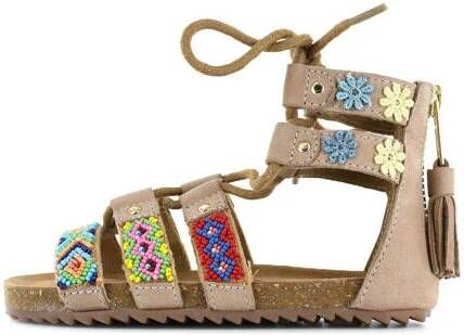 Shoesme leren sandalen met kraaltjes beige Meisjes Leer All over print 32 - Foto 3