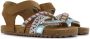 Shoesme leren sandalen met kraaltjes bruin multi Meisjes Leer All over print 34 - Thumbnail 4