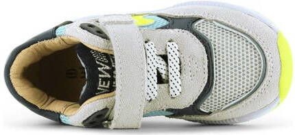 Shoesme leren sneakers grijs blauw Jongens Leer Effen 28