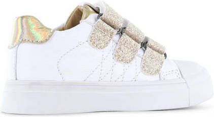 Shoesme leren sneakers wit goud met glitters Meisjes Leer Meerkleurig 26 - Foto 7