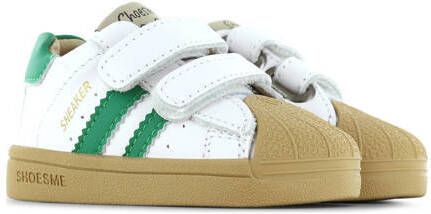 Shoesme leren sneakers wit groen Leer Meerkleurig 19