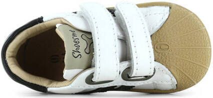 Shoesme leren sneakers wit zwart Meisjes Leer Meerkleurig 19