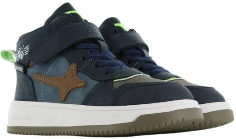Shoesme leren sneakers donkerblauw groen Jongens Suède Meerkleurig - Foto 6