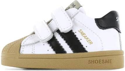 Shoesme leren sneakers wit zwart Meisjes Leer Meerkleurig 20 - Foto 3